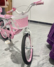 紫榕 儿童自行车女孩单车3-8岁公主款脚踏车男女宝宝小孩童车 公主粉【送货上门】可折叠自行车 16寸 适合100-120cm 实拍图