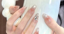 美肤语美甲贴片穿戴甲(追光玻璃珠)中长款猫眼假指甲果冻胶带工具MF8322 实拍图