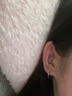 芯奢S999足银耳环女士2026新款养耳洞素圈耳圈耳钉纯银设计高级感耳饰 8MM【2只装】【适合耳骨佩戴】 实拍图