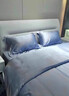 进出口防螨莱赛尔天丝四件套轻奢高级感被套床单床笠凉感床品套件 轻奢-夏日蓝【莱赛尔兰精天丝】 1.8m床单款四件套-被套200X230cm 实拍图