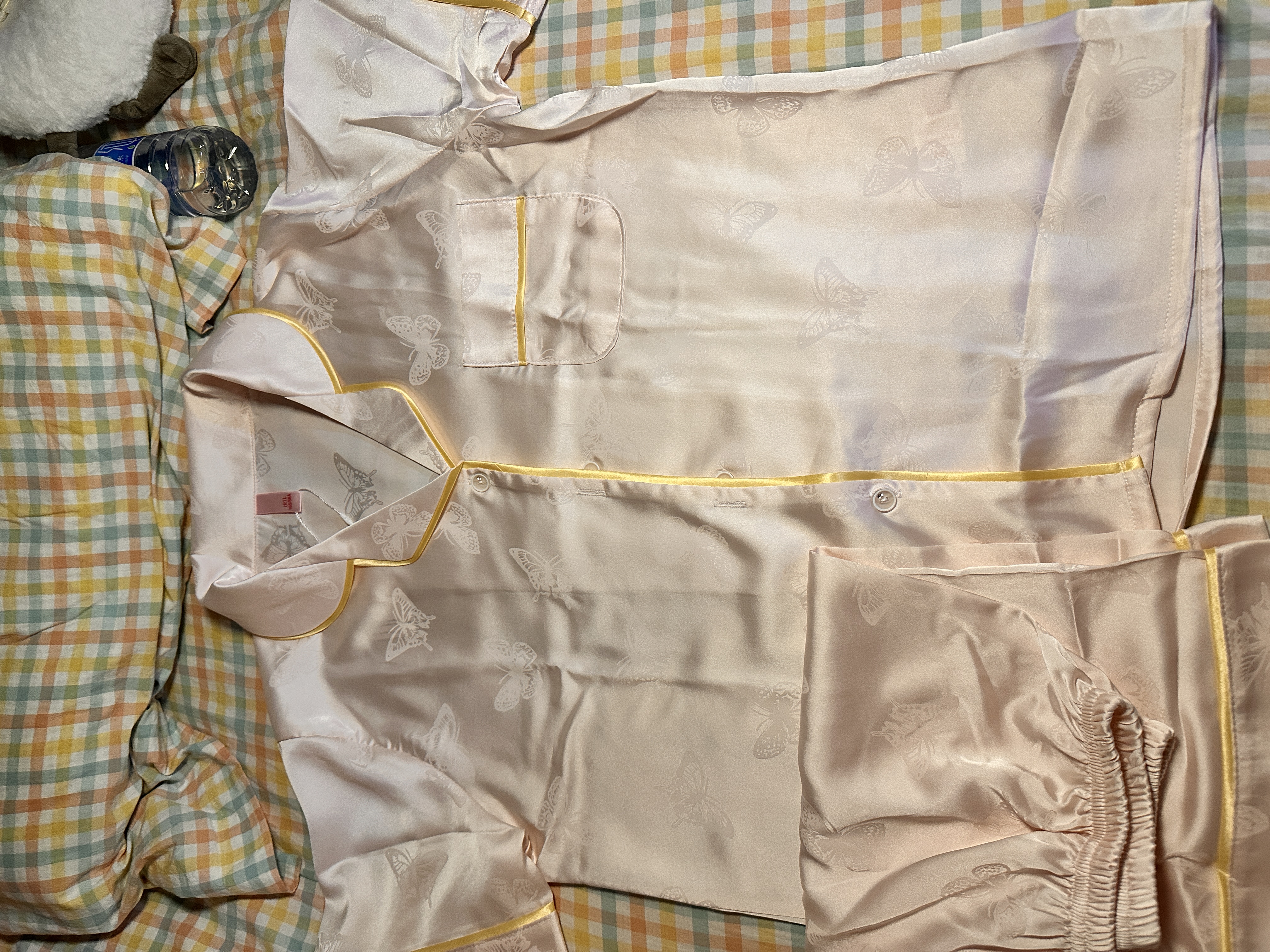 南极人冰丝睡衣女士夏季2026新款可外穿提花短袖短裤高级感家居服套装 L 实拍图