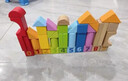 Hape(德国)婴幼儿童拼搭木质积木玩具40粒彩虹积木宝宝生日礼物E8321 实拍图