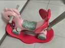 幼贝臣儿童木马摇摇马玩具婴儿大号摇马宝宝健身户外两用木马多功能摇马 新可爱马波尔多红+靠背+推杆 实拍图