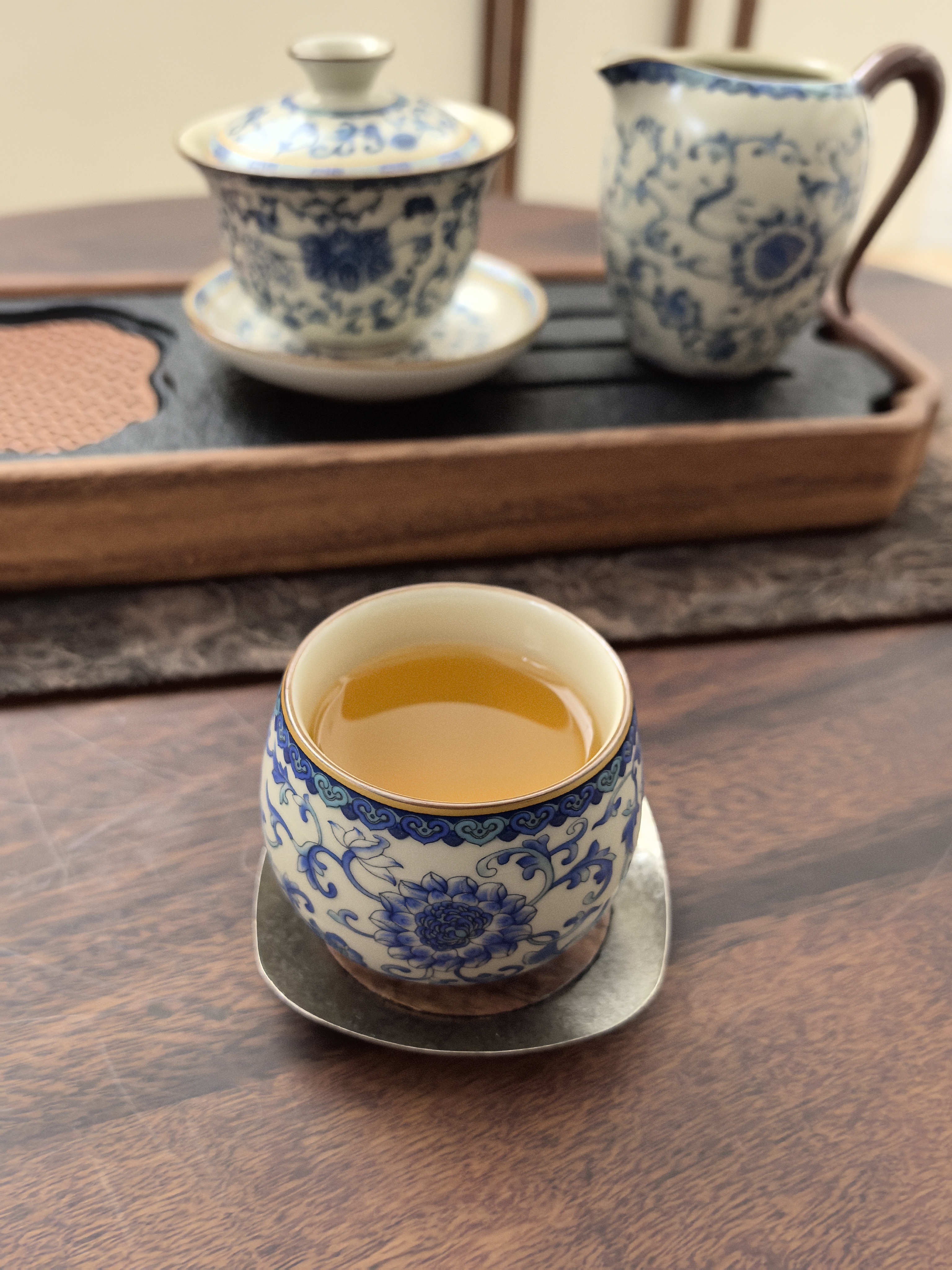 不拙汝窑三才盖碗三件套单个防烫泡茶具带盖泡茶繁花盖碗公道杯主人杯 实拍图