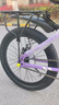 永久儿童自行车6-10-15岁以上中大童变速减震山地车单车赛车男女孩 辐条-维卡紫【减震 碟刹 99%装】 20寸单速【适合130-155cm】 实拍图
