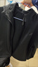 特步防泼水外套春夏新款男夹克上衣跑步服户外骑行服双层风衣运动服 0109加绒-正黑色-经典简约 L 实拍图