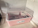 茶花（CHAHUA） 碗架碗柜碗筷收纳盒筷子收纳盒厨房多层带盖碗筷沥水架 大号粉色带盖带筷子笼和勺子槽】 实拍图