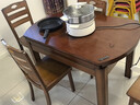 实木餐桌椅组合简约大气现代可伸缩折叠方圆形吃饭多功能小餐桌子 浅胡桃色 单餐桌 1.38米 实拍图