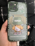 奶小鸭 适用苹果13手机壳 iphone13保护套镜头全包硅胶防摔超薄创意卡通简约网红软壳男女款 苍岭绿 实拍图
