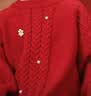 ASK JUNIOR儿童裙子女童新年装秋冬装小童毛衣连衣裙公主裙拜年服 红色 110 实拍图