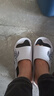 回力运动拖鞋男浴室内户外不易滑厚底凉拖鞋HL39391白黑色41-42码 实拍图