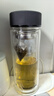 富光男女士双层玻璃杯 高硼硅玻璃304茶隔水杯子 带茶隔泡茶杯500ml 实拍图