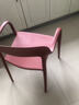 麦瑞迪北欧时尚餐椅现代简约家用休闲椅餐厅咖啡厅靠背椅网红轻奢化妆椅 【现货速发】加厚稳固+深红色 实拍图