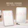 名创优品（MINISO）方形LED台镜学生宿舍专用梳妆镜女随身便携家用桌面led化妆镜粉色 实拍图