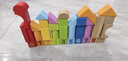 Hape(德国)婴幼儿童拼搭木质积木玩具40粒彩虹积木宝宝生日礼物E8321 实拍图