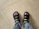 骆驼（CAMEL）魔术贴撞色沙滩凉鞋男运动休闲鞋子 K14B16L2005 黑色 44 实拍图
