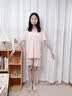 浪莎（LangSha）夏款莫代尔女童睡衣女孩空调服宝宝家居服荷叶套装 实拍图
