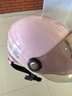 野马（YEMA）3C认证359S电动摩托车头盔男女夏季防晒半盔四季通用安全帽新国标 桃粉花+咖短 实拍图