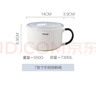 川岛屋（KAWASIMAYA） 陶瓷碗上班族可微波炉加热专用饭碗带盖圆型保鲜碗便当盒 7英寸手柄保鲜碗 实拍图