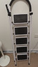 忆琳居梯子家用安全人字梯折叠伸缩多功能楼梯便捷扶梯加厚安全步梯白五 实拍图