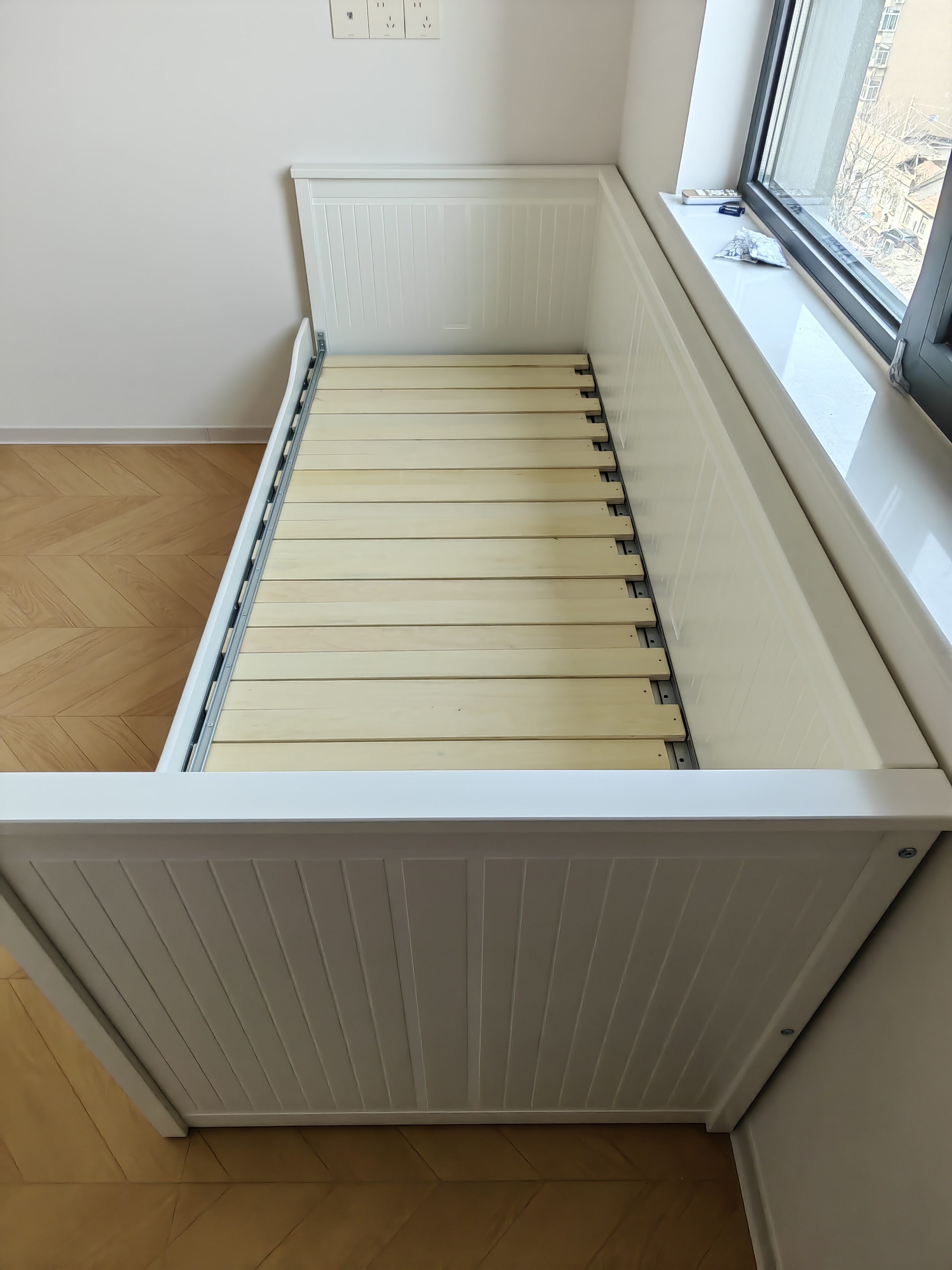 宜家（IKEA）HEMNES汉尼斯沙发床带储物折叠床坐卧两用客厅沙发 白色｜双床垫【硬型海绵】 实拍图