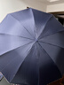天堂 加大雨伞三折 晴雨两用商务伞经典格纹10骨大雨伞男女 藏青 实拍图