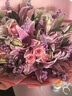 花艺湾鲜花同城配送玫瑰百合花束表白送女友老婆闺蜜生日礼物店 11朵粉玫瑰33朵粉百合花束 全国同城配送 留言送花日期 实拍图