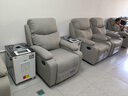 优兰森头等太空单人沙发舱电动按摩靠背躺椅摇椅懒人沙发电竞单人沙发椅 【手动+可躺】猫抓皮都市灰 实拍图