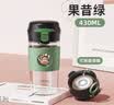 大嘴猴高硼硅玻璃杯男女士茶水分离水杯泡茶学生女友礼物  果昔绿430ml 实拍图
