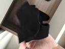 京东京造【美丽诺羊毛】新年礼物秋冬男士40%羊毛袜子男吸湿保暖袜 黑色 实拍图