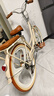 飞鸽（FG FLYING PIGEON）自行车成人通勤车自行车学生单车成人自行车通勤自行车女士自行车 豪华奶油米|6速|一体轮+礼包 24寸适合150-170cm 实拍图