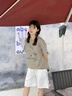 NASALIKE官方短裤夏季男宽松美式休闲运动五分裤情侣中裤棉质外穿男士裤子 NASA联名-白色 XL 实拍图