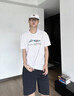 李宁（LI-NING）短袖t恤男夏季冰丝速干运动服饰跑步健身圆领上衣透气半袖情侣装 白色-游泳文化衫 L 175 实拍图