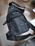 运动跑步包男休闲斜挎包手机包防泼水健身包女单肩包 黑色 实拍图