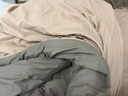 京东京造100%纯棉四件套 床上用品抑菌全棉床单被套200*230cm1.5/1.8米床 咖色 实拍图