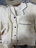 MUJI 女式 无侧缝 双层纱织 长袖睡衣家居服套装纯棉26年春季女装女款 米白色 S 上装155/80A 下装155/62A 实拍图