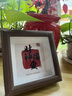 亮丽方4英寸咖啡色相框 桌面摆台 小相框 立体画 个性礼品 生日礼物 桌面小摆件 木制相框 财神偏爱+咖啡色相框 实拍图