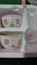 釉下彩可爱卡通碗碟套装家用高颜值陶瓷碗筷盘餐具 2碗2勺 4件套 实拍图