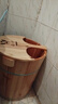 雷果木业高40cm杉木洗脚木桶泡脚木桶足浴桶足疗木盆熏蒸木桶深厚桶足三里 40cm木桶+长柄盖+按摩凳 实拍图