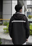 乐优佰易 反光成人雨衣套装分体式 C牛津布单帽檐 XXL 防暴雨含雨裤骑车交通 实拍图