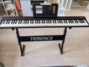 特伦斯电子琴88键成人儿童智能折叠钢琴X61A/V20手卷钢琴键盘乐器 V20典雅黑+专用琴包+Z型琴架 实拍图