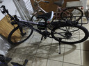 EG7山地自行车成人学生变速越野单车双减震赛车26寸青少年男女 辐条【加厚防滑轮-更安全】黑白 26寸21速【适合：160-180CM】 实拍图