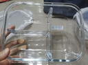 乐扣乐扣 耐热玻璃保鲜盒微波炉饭盒密封碗餐盒便当盒套装1L分隔+650ml+包 实拍图