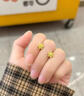 中国黄金（CHINA GOLD）【小雪花】黄金耳钉女士小众首饰足金耳饰520礼物送老婆女友 【玫瑰礼盒】雪花耳钉【一对】 约0.8g 实拍图