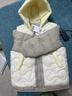 巴拉巴拉童装宝宝羽绒服保暖婴儿外套儿童冬季两件套萌趣男童女童 奶白10501 130 外套充绒量51g+马甲充绒量31g 实拍图