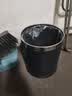 本迪不锈钢压圈垃圾桶10L大号黑色酒店带内桶双层烤漆阻燃金属垃圾桶 实拍图