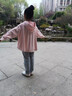 牧萌儿童防晒衣男女童防晒服夏季冰丝凉感宝宝防晒外套披肩 水蜜桃 XL 实拍图