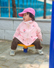 牧萌儿童防晒衣男女童防晒服夏季冰丝凉感宝宝防晒外套披肩 水蜜桃 M 实拍图