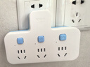 公牛（BULL）插座扩展器一转多/一转三插座/转换插头/转换器/插排/插线板 适用卧室、厨房  3位分控 蓝白 实拍图