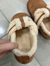细细条（XIXITIAO）细细条 防滑包跟儿童勃肯鞋冬男童女童外穿保暖加绒时尚亲子棉鞋 浅棕色 38-39（适合37-38的脚） 实拍图
